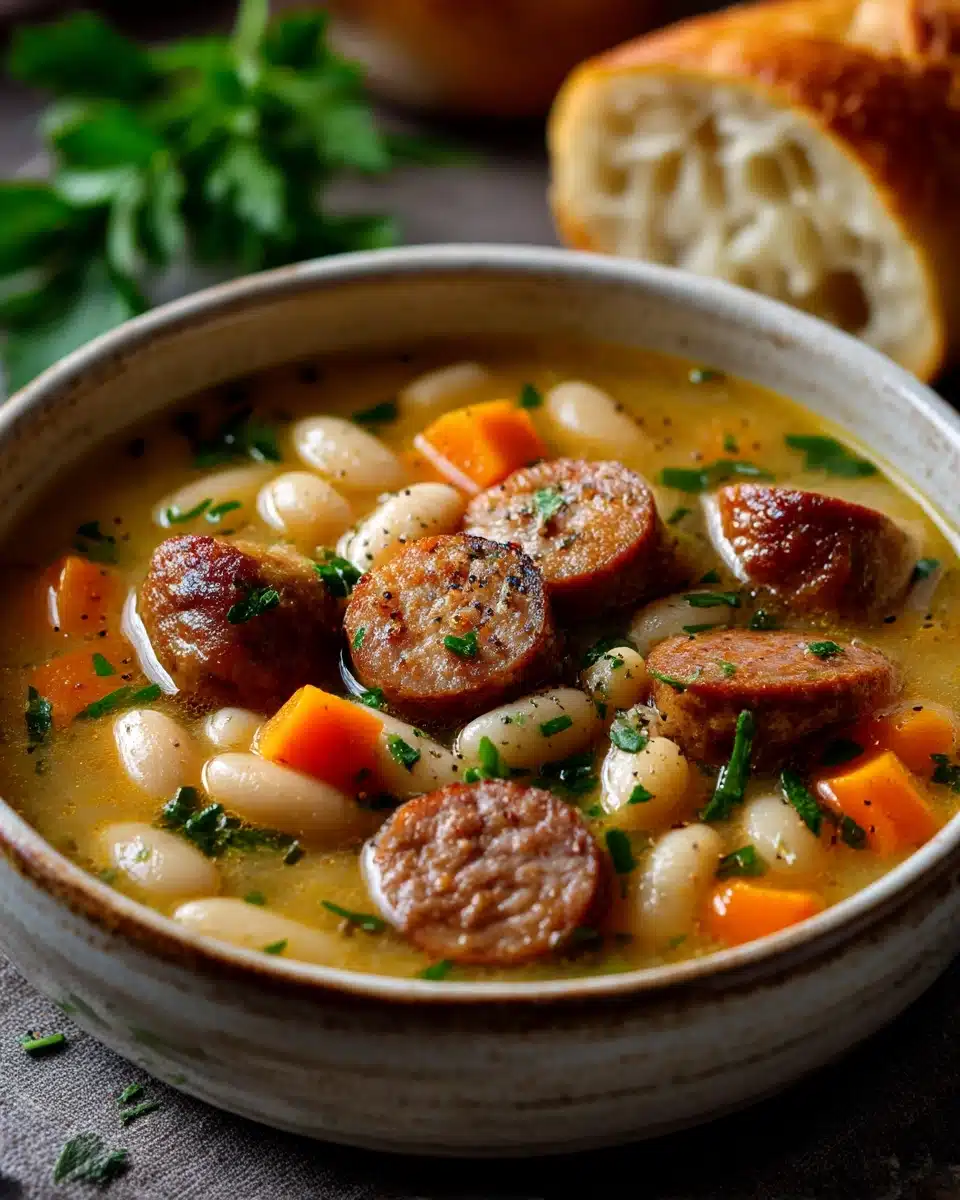 Creamy Bean Soup With Sausage Recipe