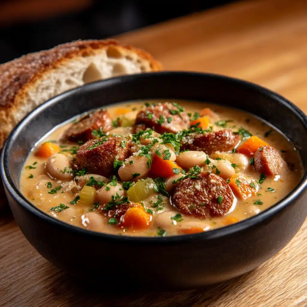 Creamy Bean Soup With Sausage Recipe - Recipe Image
