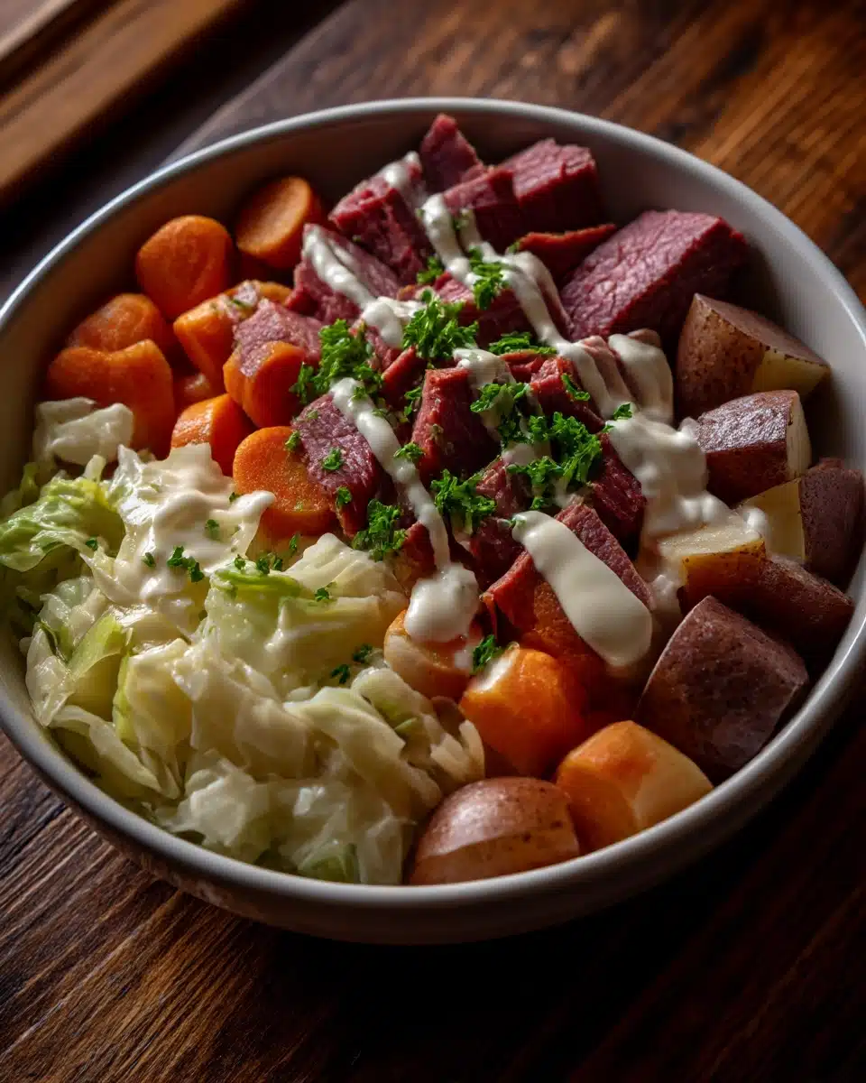 Corned Beef and Cabbage with Horseradish Cream Recipe