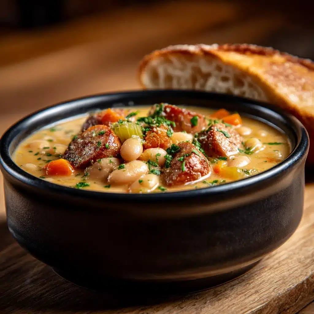 Creamy Bean Soup With Sausage Recipe - Recipe Image