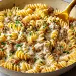 Stovetop Creamy Ground Beef Pasta Recipe