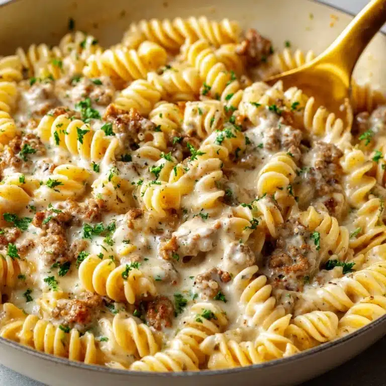 Stovetop Creamy Ground Beef Pasta Recipe