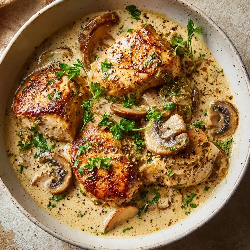 Creamy Mushroom Chicken and Wild Rice Soup Recipe - Recipe Image