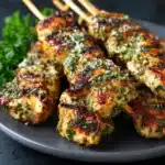 Garlic Parmesan Chicken Skewers Recipe