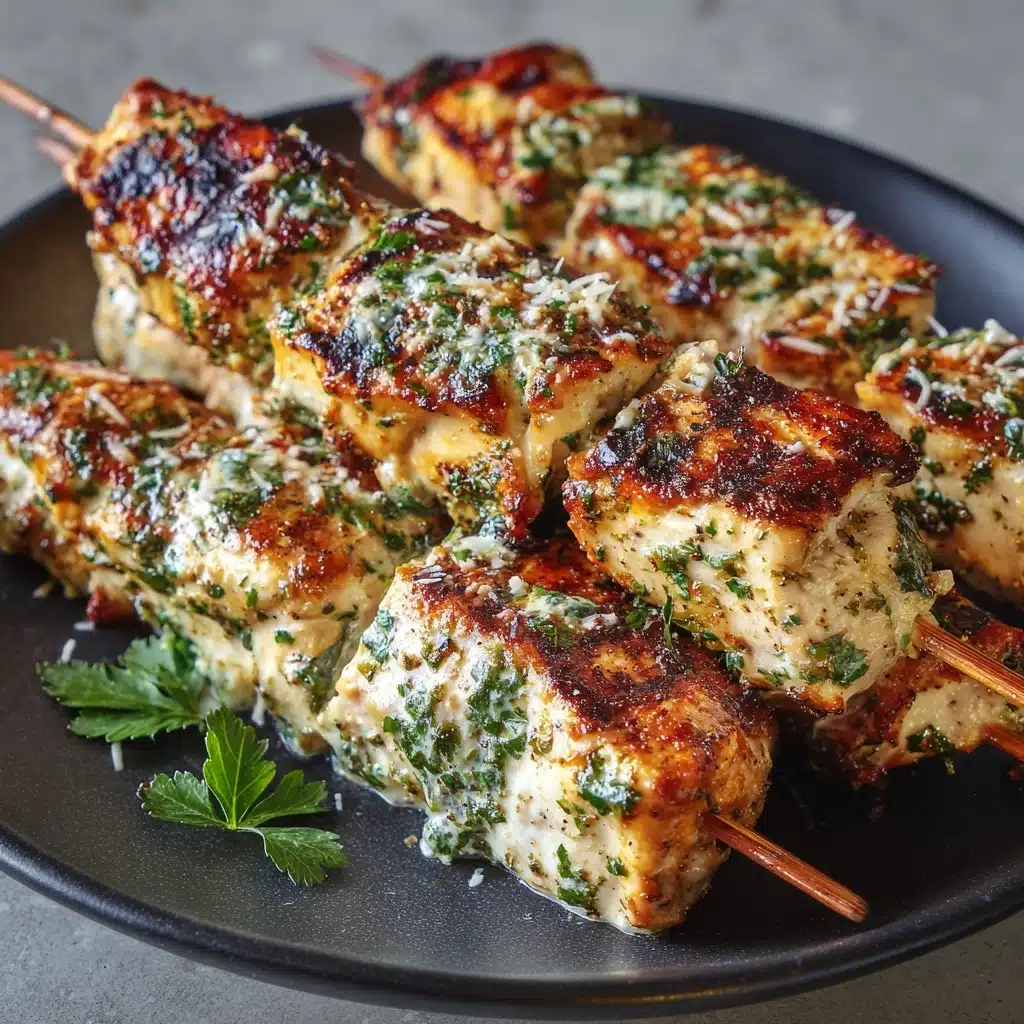Garlic Parmesan Chicken Skewers Recipe - Recipe Image