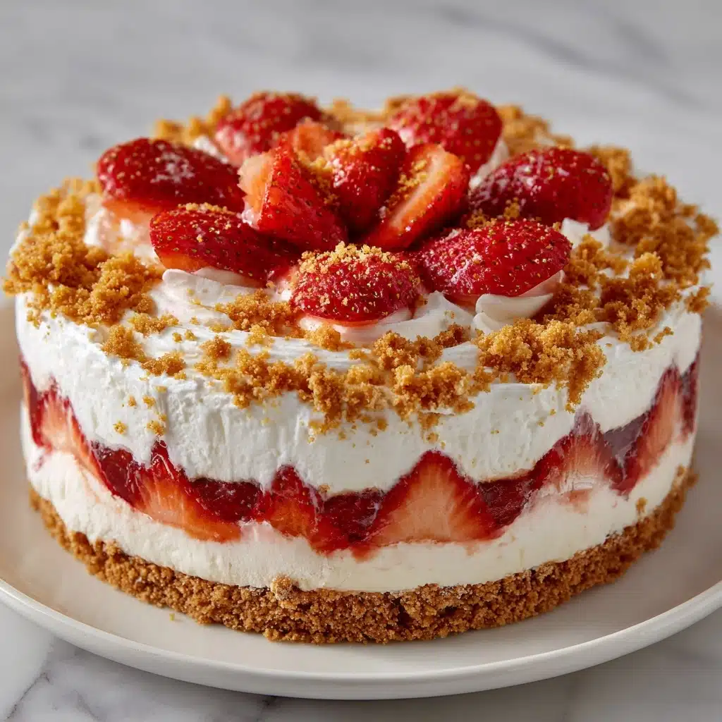 Strawberry Delight Crunch Cake Recipe