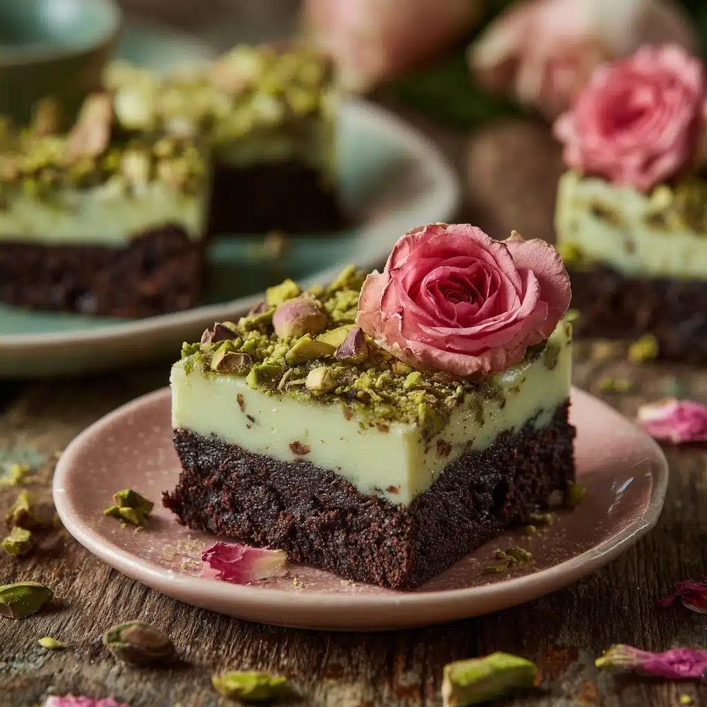 Gluten-Free Pistachio Rosewater Brownies Recipe