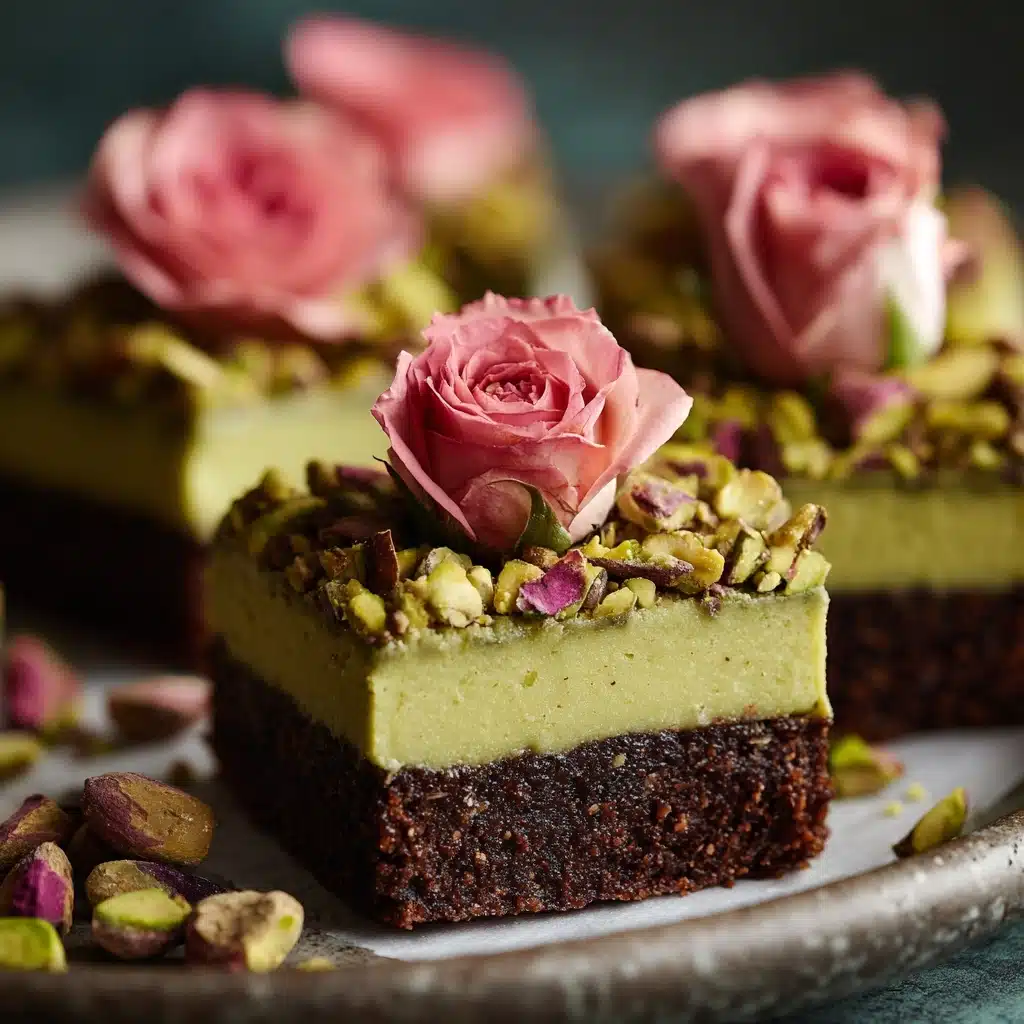 Gluten-Free Pistachio Rosewater Brownies Recipe - Recipe Image