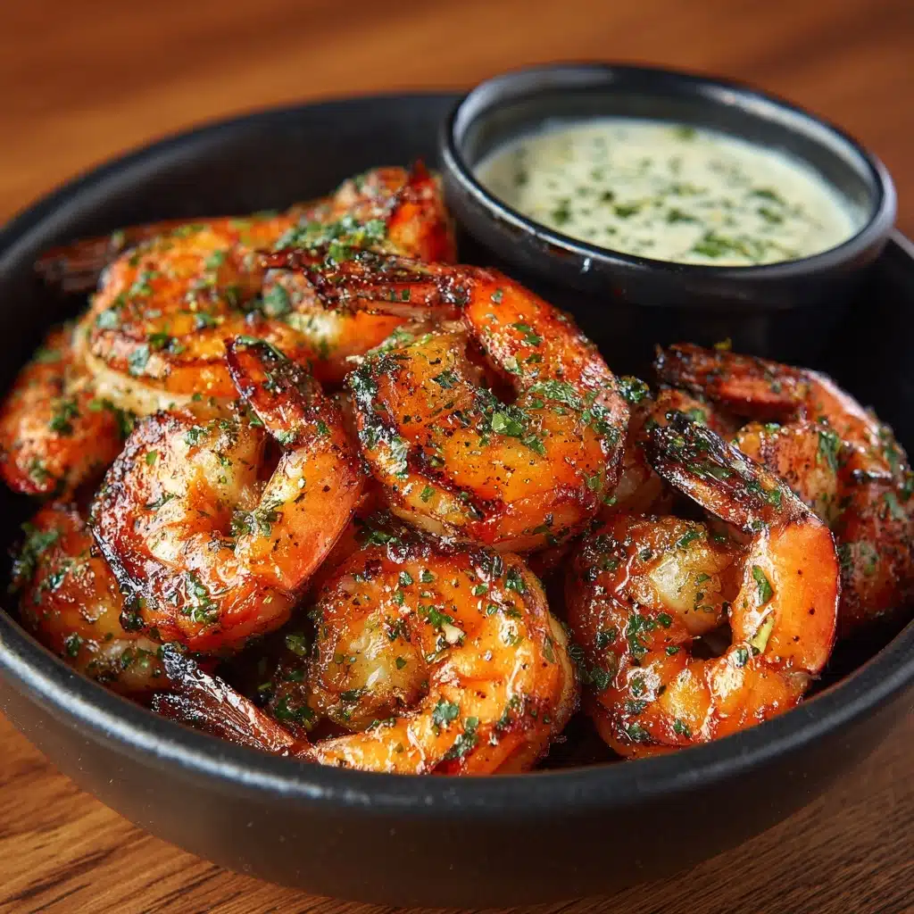 Spicy Garlic Parmesan Grilled Shrimp with Lemon-Herb Aioli Recipe - Recipe Image