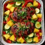 Teriyaki Chicken and Pineapple Foil Packets Recipe