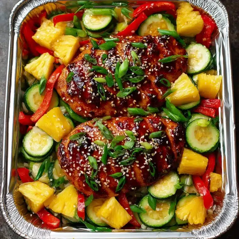 Teriyaki Chicken and Pineapple Foil Packets Recipe