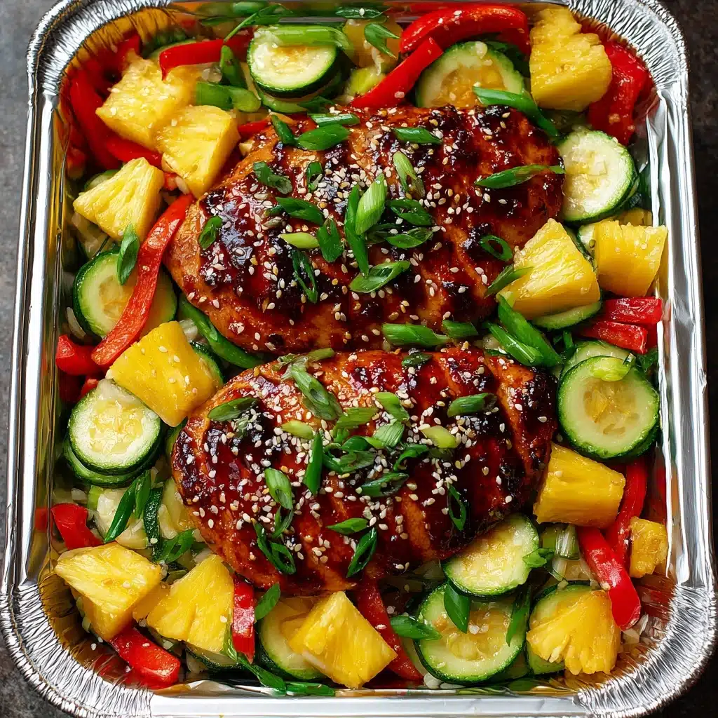 Teriyaki Chicken and Pineapple Foil Packets Recipe