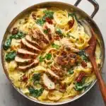 Creamy Chicken Pasta with Spinach and Sun-Dried Tomatoes Recipe