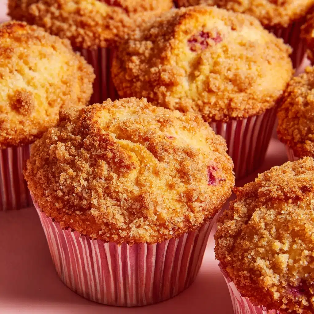 Rhubarb Muffins with Cinnamon Sugar Topping Recipe - Recipe Image