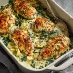 Healthy Spinach Artichoke Chicken Bake Recipe