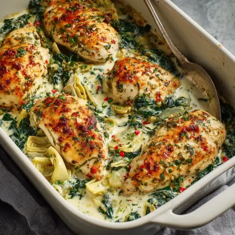 Healthy Spinach Artichoke Chicken Bake Recipe