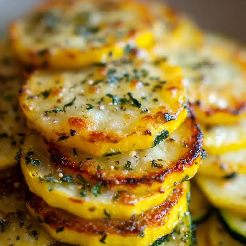 Crispy Baked Cheesy Squash Rounds Recipe - Recipe Image