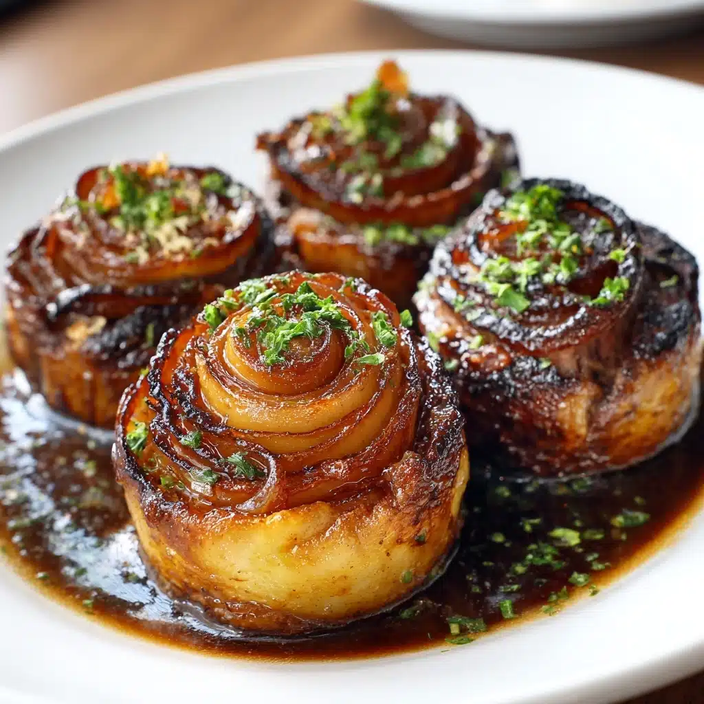 French Onion Steak Pinwheels Recipe