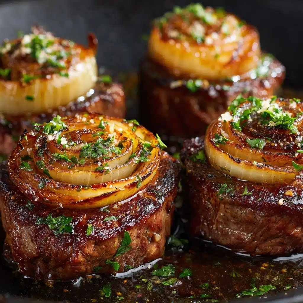 French Onion Steak Pinwheels Recipe - Recipe Image