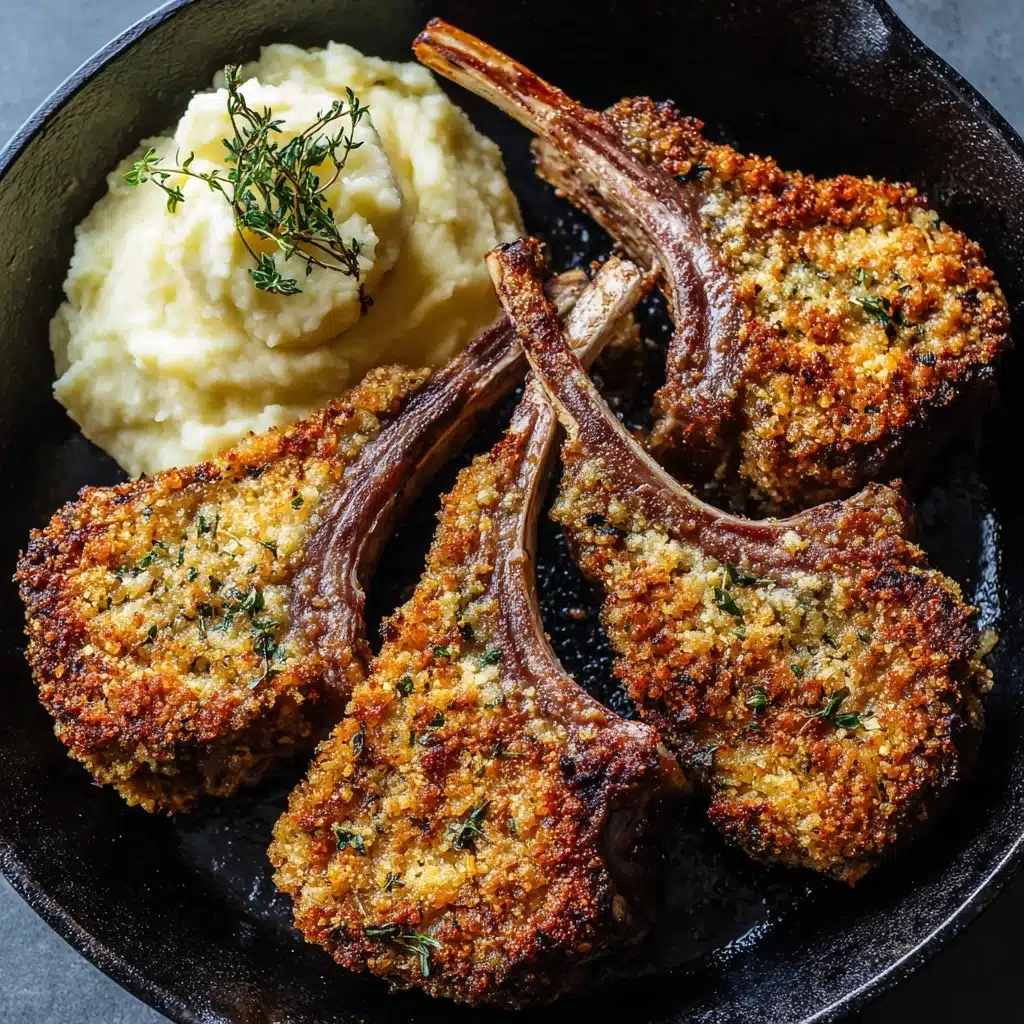 Italian Parmesan Crusted Lamb Chops Recipe - Recipe Image