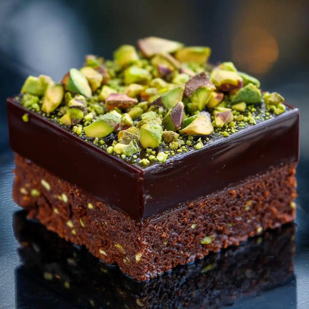 Pistachio Kunafa Brownie Recipe - Recipe Image