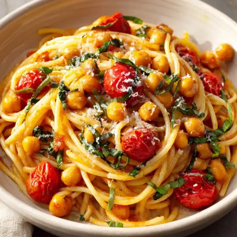 Slow Roasted Chickpea and Tomato Pasta Recipe