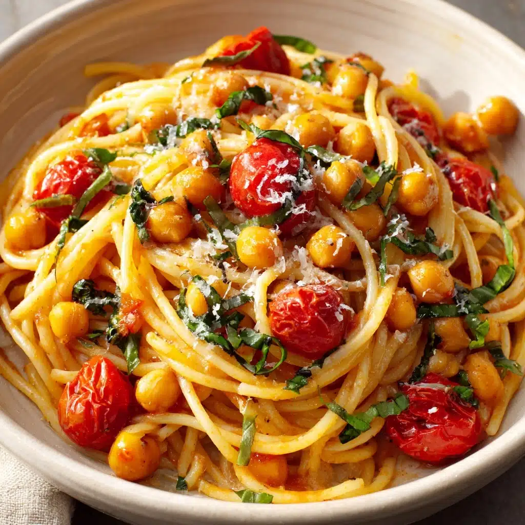 Slow Roasted Chickpea and Tomato Pasta Recipe