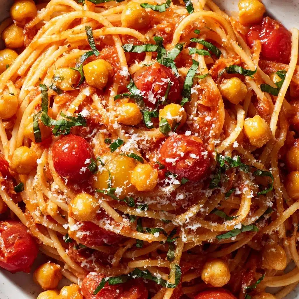 Slow Roasted Chickpea and Tomato Pasta Recipe - Recipe Image