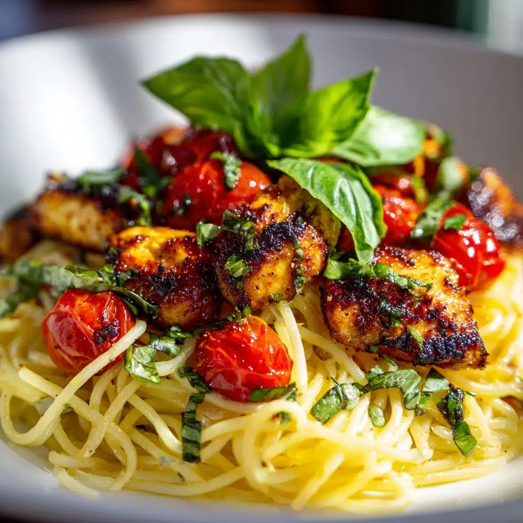 Healthy Bruschetta Chicken Pasta Recipe - Recipe Image
