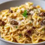 Creamy Beef and Bowtie Pasta Recipe