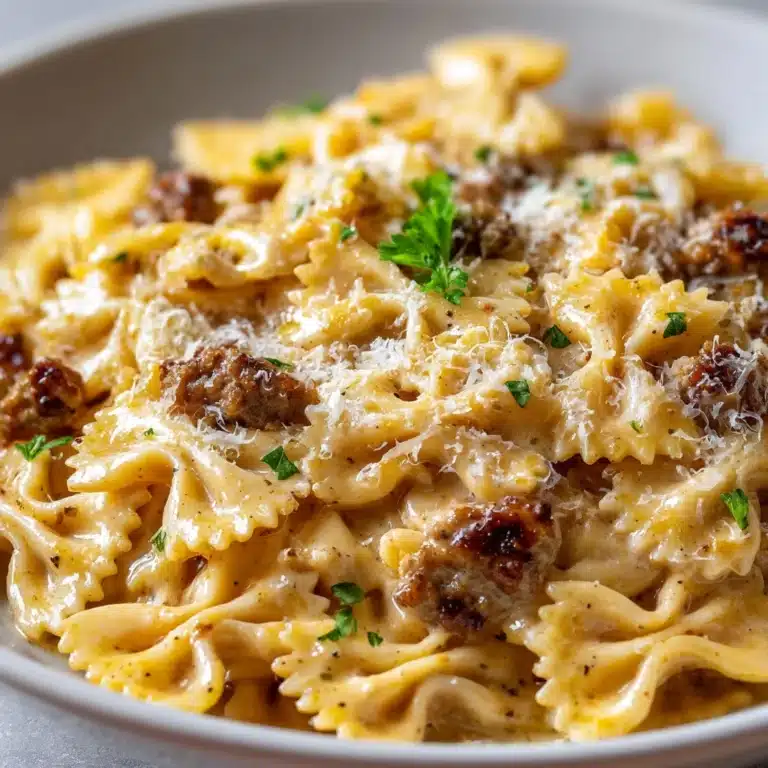 Creamy Beef and Bowtie Pasta Recipe