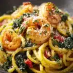 Tomato Spinach Shrimp Pasta Recipe