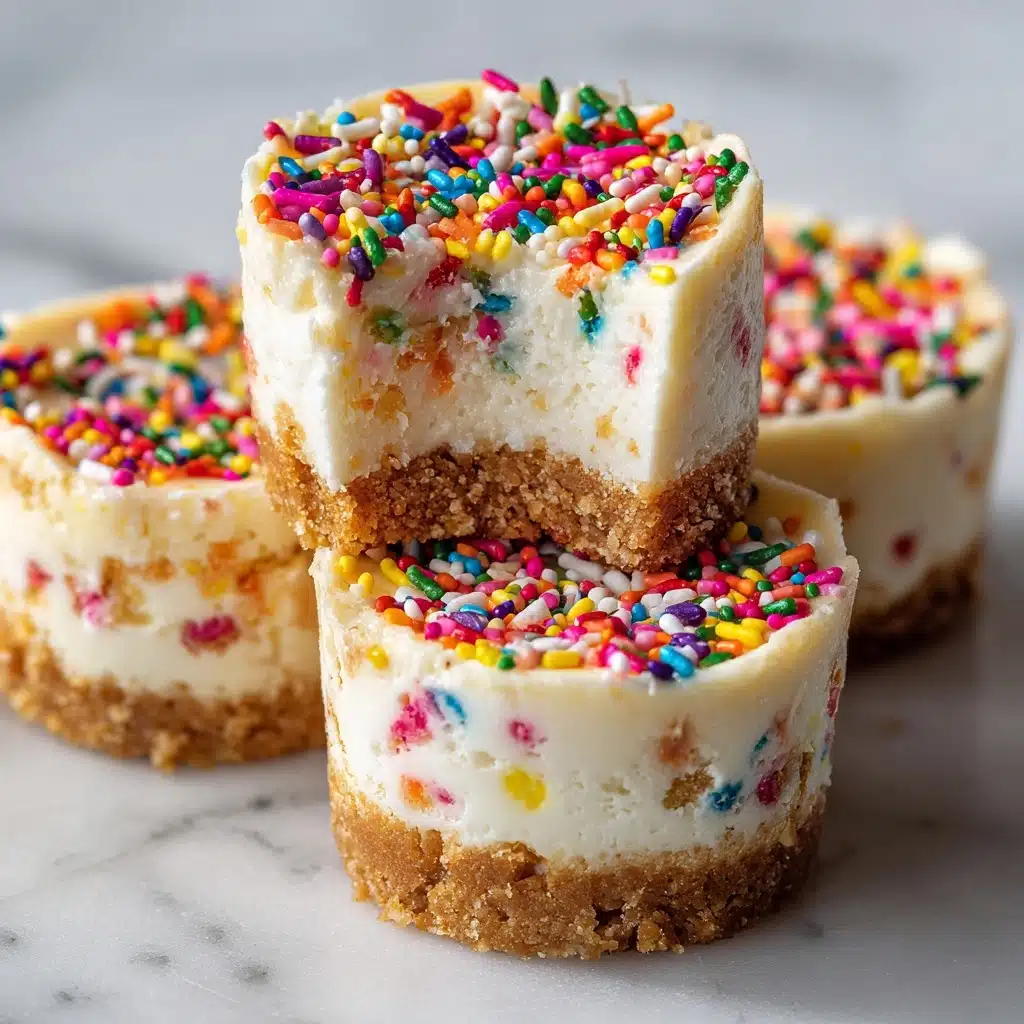 Mini Funfetti Cheesecake Bites Recipe - Recipe Image