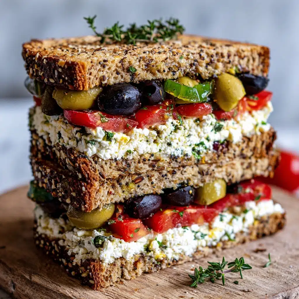 Olive Tapenade & Goat Cheese Sandwich Recipe - Recipe Image