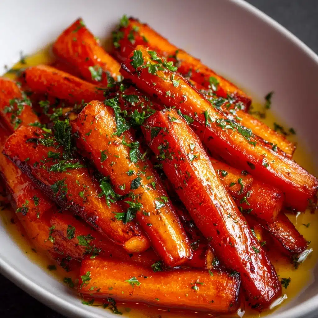 Honey Garlic Butter Roasted Carrots Recipe - Recipe Image