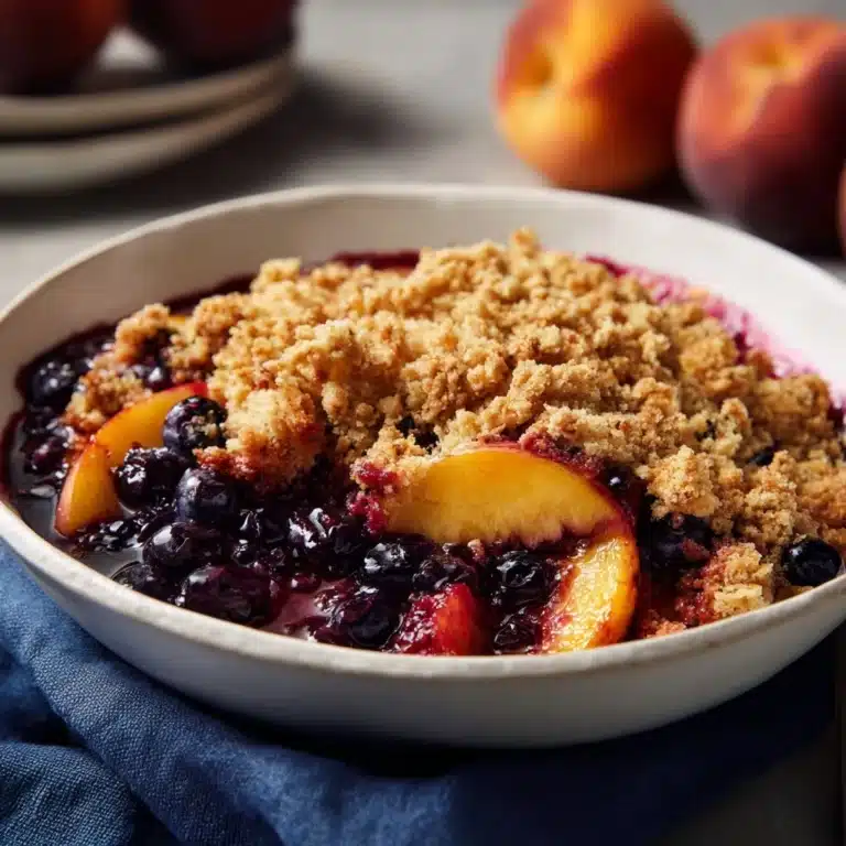 Crockpot Blueberry Peach Cobbler Recipe