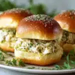 Cheesy Garlic Pesto Chicken Sliders Recipe