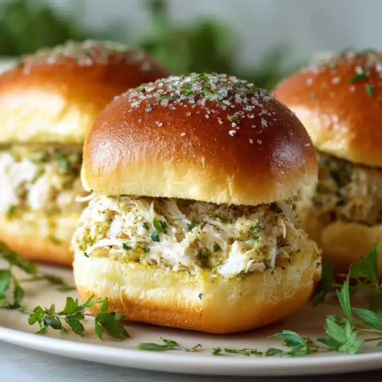 Cheesy Garlic Pesto Chicken Sliders Recipe