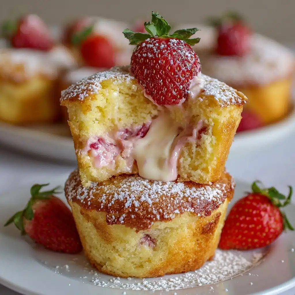 Cream Cheese Strawberry Muffins Recipe - Recipe Image