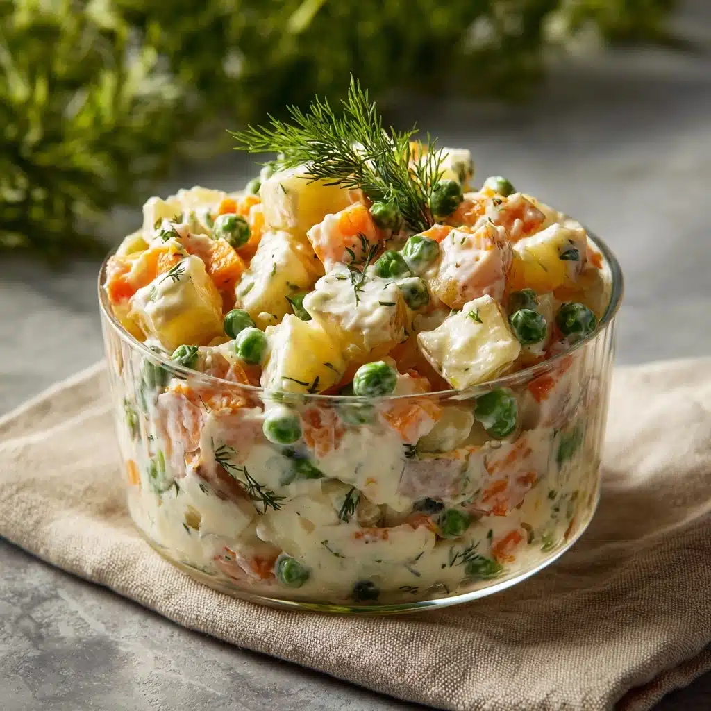 Olivier Salad – Russian Potato Salad Recipe - Recipe Image