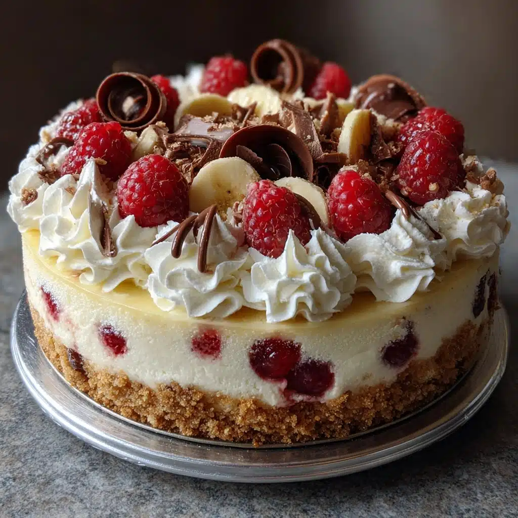 No-Bake Banana Split Cheesecake Recipe - Recipe Image