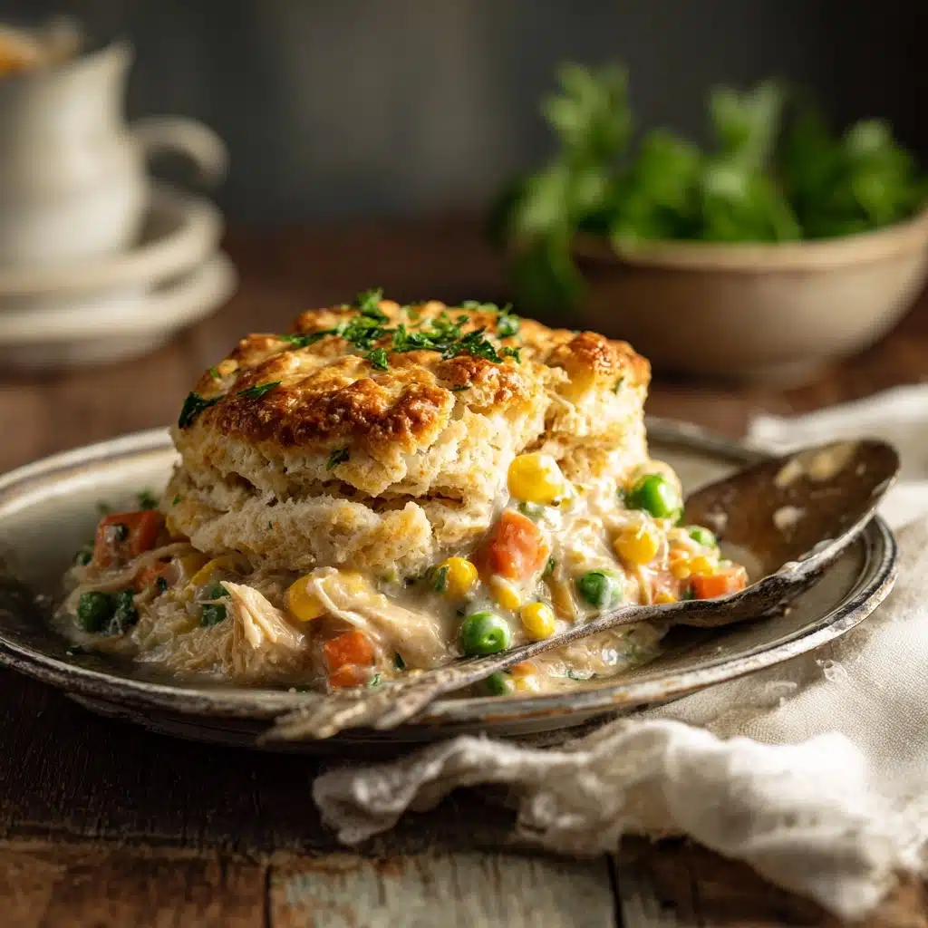 Chicken Pot Pie with Biscuits Recipe - Recipe Image