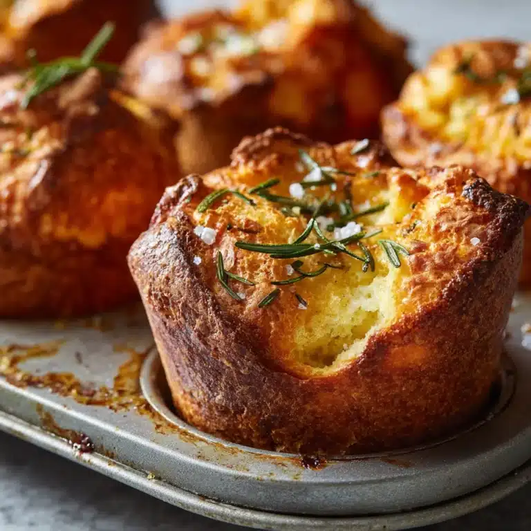 Rosemary Garlic Focaccia Muffins Recipe