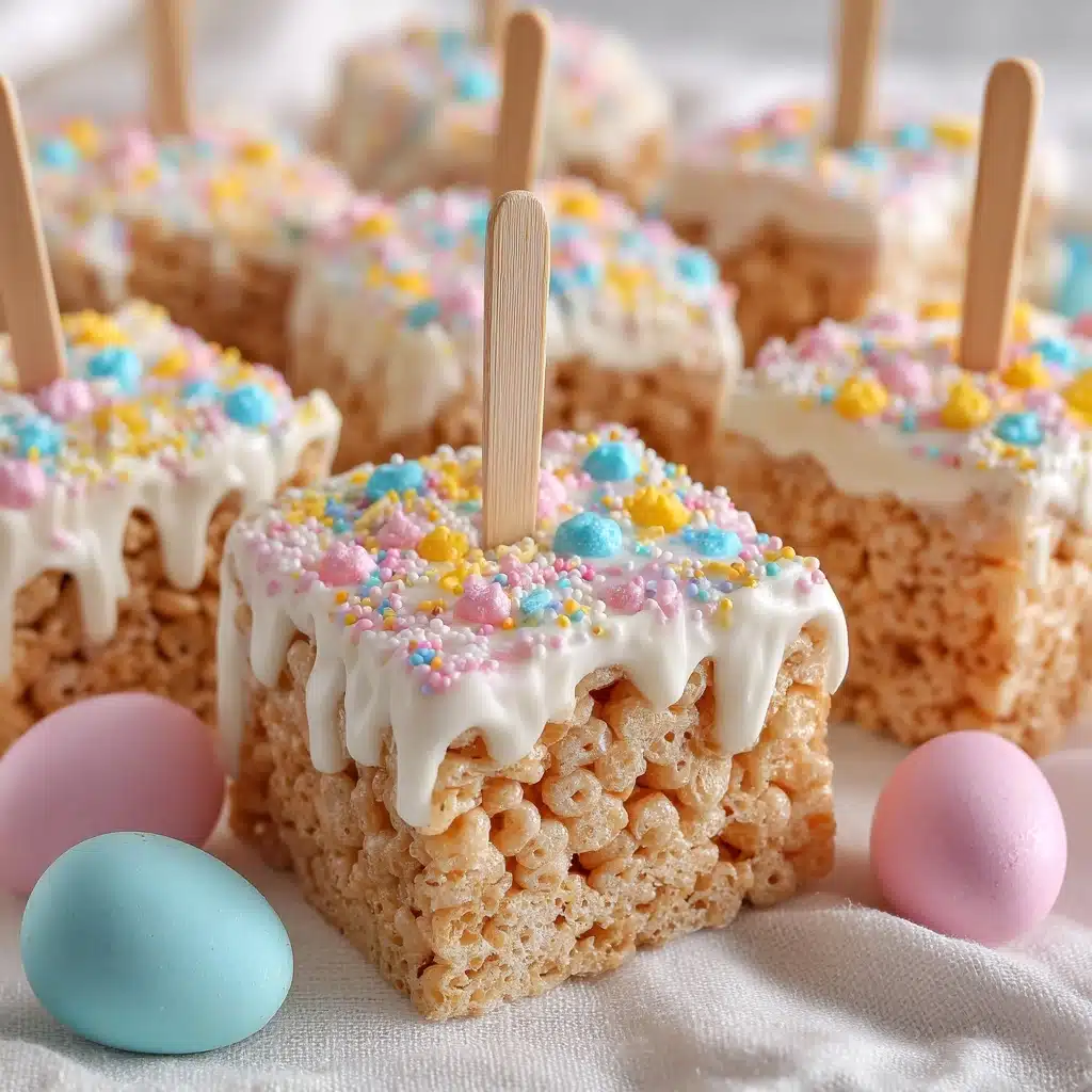 Chocolate-Dipped Easter Rice Krispie Treats Recipe - Recipe Image