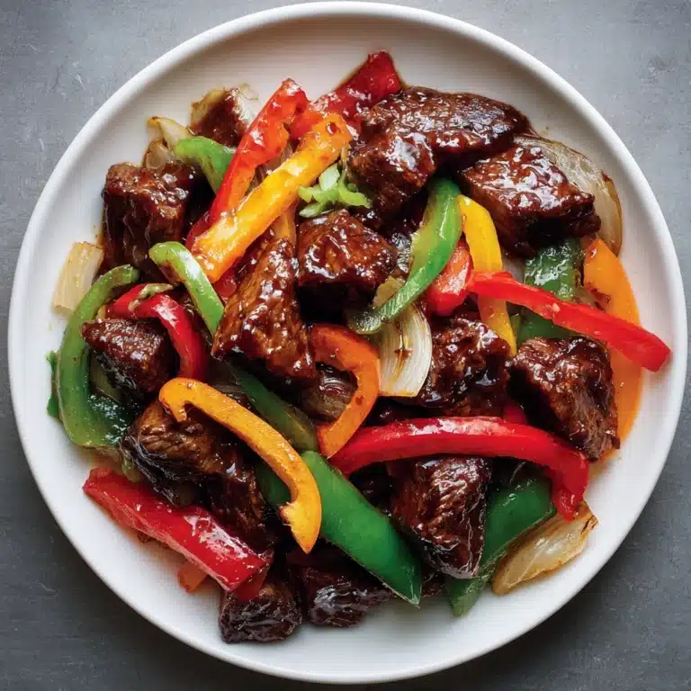 Pepper Steak with Bell Peppers and Onion Recipe