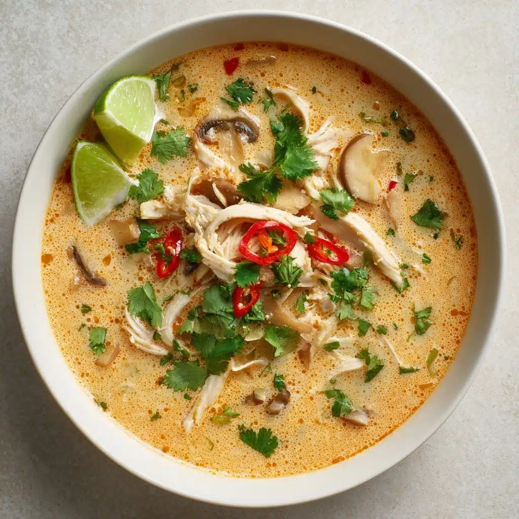 Slow Cooker Tom Kha Soup (Thai Coconut Chicken Soup) Recipe - Recipe Image