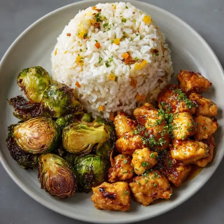 Air Fryer Sweet Chili Chicken and Brussels Sprouts Recipe