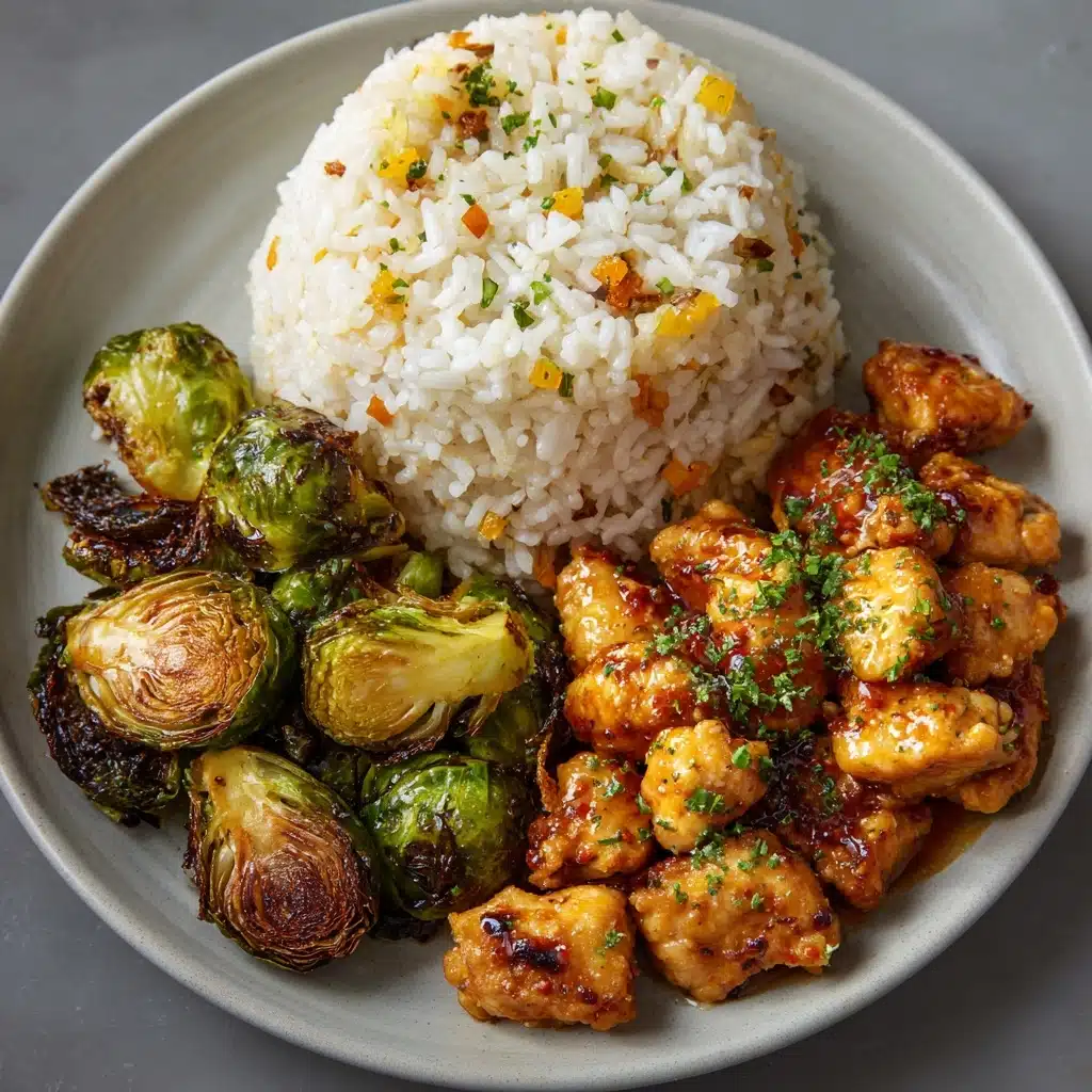Air Fryer Sweet Chili Chicken and Brussels Sprouts Recipe