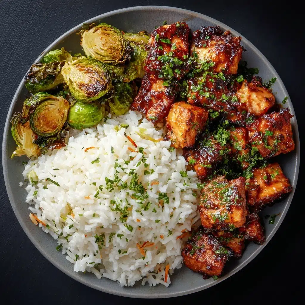 Air Fryer Sweet Chili Chicken and Brussels Sprouts Recipe - Recipe Image