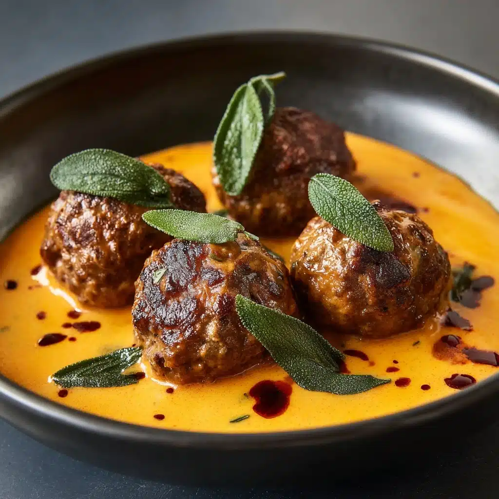 Turkey Meatballs in Pumpkin Sage Sauce Recipe - Recipe Image